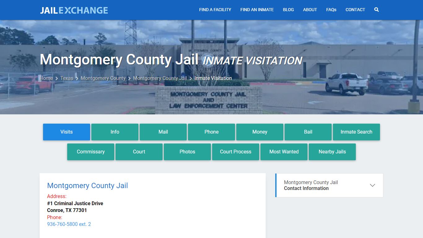 Inmate Visitation - Montgomery County Jail, TX - Jail Exchange